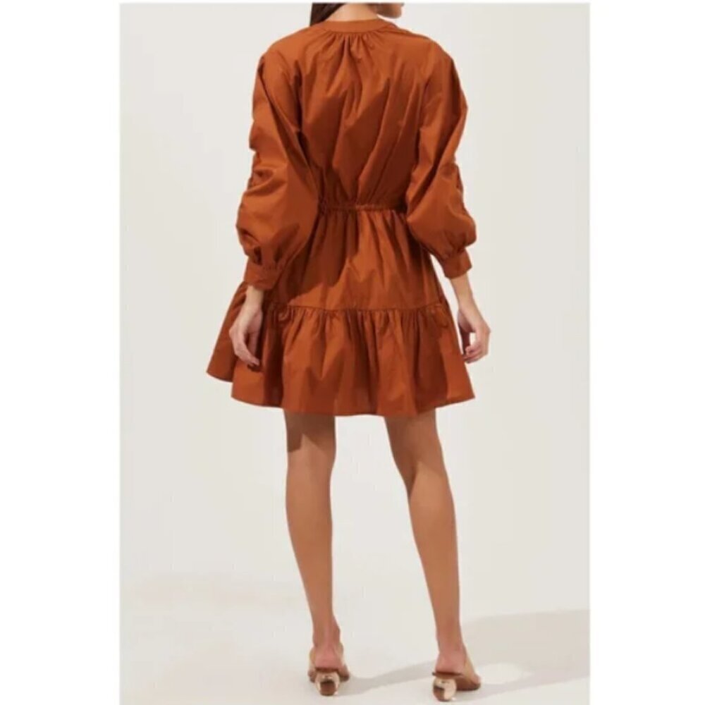 ASTR the Label NWT cognac shirt dress - Picture 2 of 9